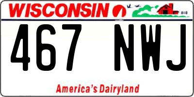 WI license plate 467NWJ