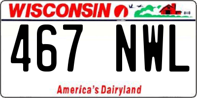 WI license plate 467NWL