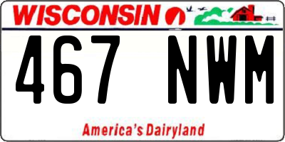 WI license plate 467NWM