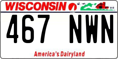 WI license plate 467NWN