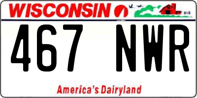 WI license plate 467NWR