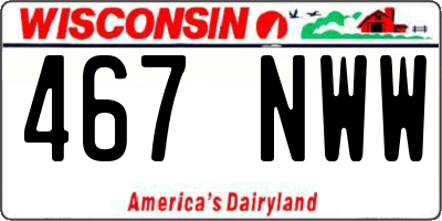 WI license plate 467NWW