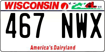 WI license plate 467NWX