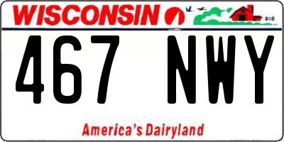 WI license plate 467NWY