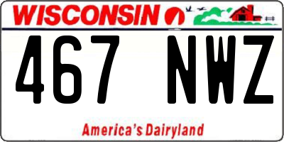WI license plate 467NWZ