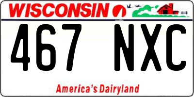 WI license plate 467NXC