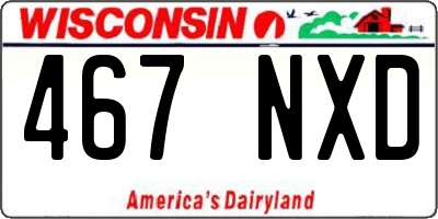 WI license plate 467NXD