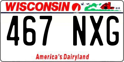 WI license plate 467NXG
