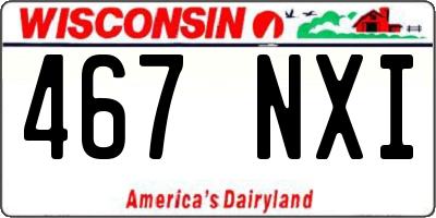 WI license plate 467NXI