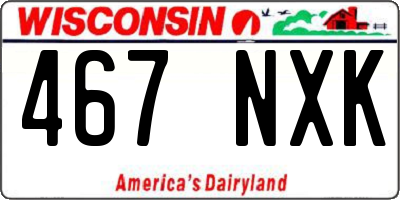 WI license plate 467NXK
