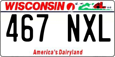WI license plate 467NXL