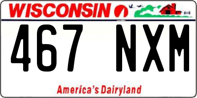 WI license plate 467NXM