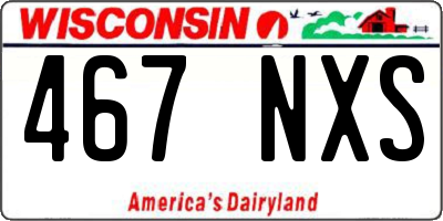 WI license plate 467NXS