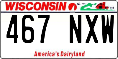 WI license plate 467NXW