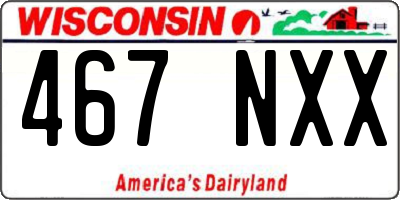 WI license plate 467NXX