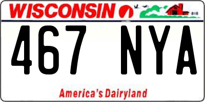 WI license plate 467NYA