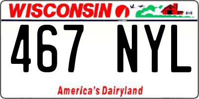 WI license plate 467NYL