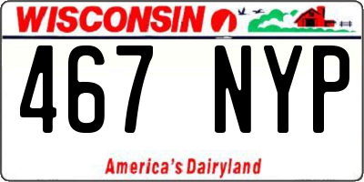 WI license plate 467NYP