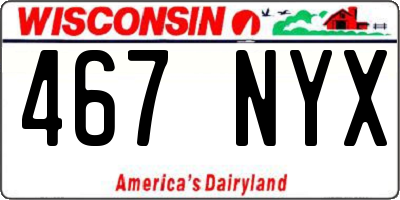 WI license plate 467NYX