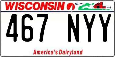 WI license plate 467NYY
