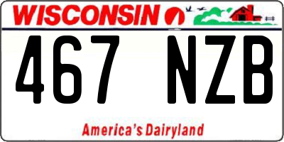 WI license plate 467NZB