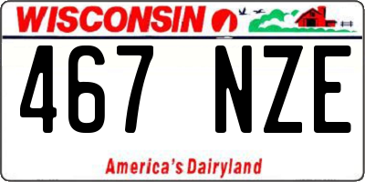 WI license plate 467NZE