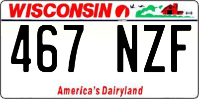 WI license plate 467NZF