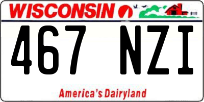 WI license plate 467NZI