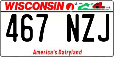 WI license plate 467NZJ