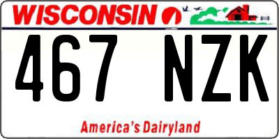 WI license plate 467NZK