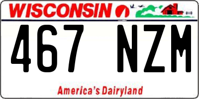 WI license plate 467NZM