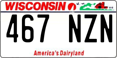 WI license plate 467NZN