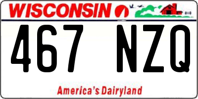 WI license plate 467NZQ