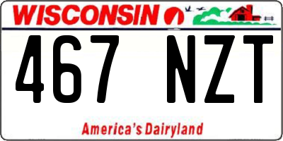 WI license plate 467NZT