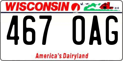 WI license plate 467OAG
