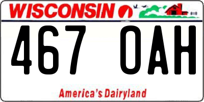 WI license plate 467OAH