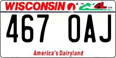 WI license plate 467OAJ
