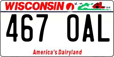 WI license plate 467OAL