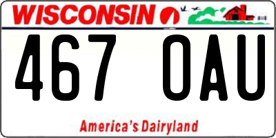 WI license plate 467OAU