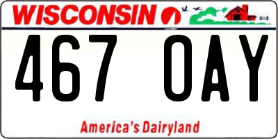 WI license plate 467OAY