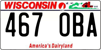 WI license plate 467OBA