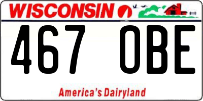 WI license plate 467OBE