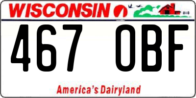 WI license plate 467OBF