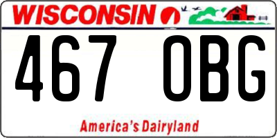 WI license plate 467OBG
