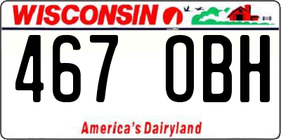 WI license plate 467OBH