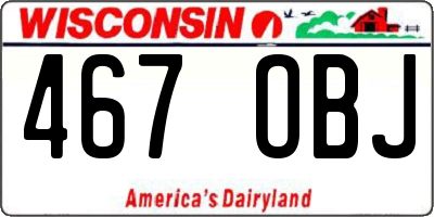 WI license plate 467OBJ