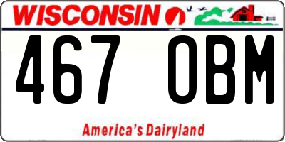 WI license plate 467OBM
