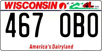 WI license plate 467OBO