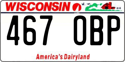 WI license plate 467OBP