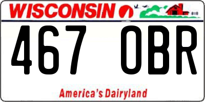 WI license plate 467OBR